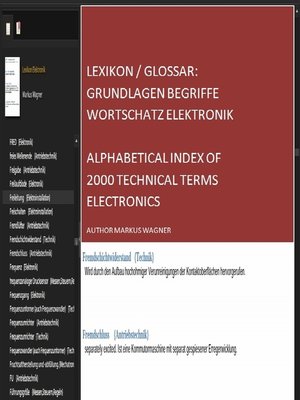 cover image of Lexikon / Glossar
